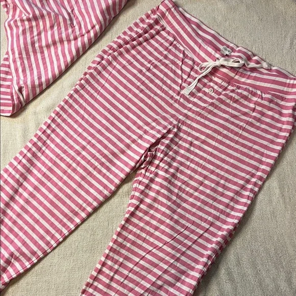 J. Crew Pink and White Striped Pajama Set. Size 2X - Picture 3 of 16